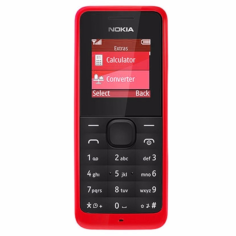 โทรศัพท์มือถือโนเกีย ปุ่มกด NOKIA  105  (สีแดง) 3G/4G รุ่นใหม่ 2020