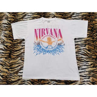 เสื้อวง NIRVANA NAVER MINE เสื้อวินเทจ งานใหม่ฟอกเก่า ป้าย WILD OATS size XL