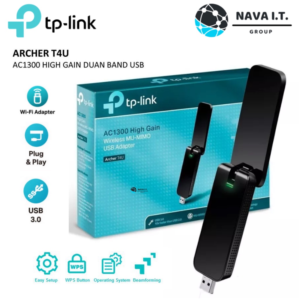 TP-LINK ARCHER-T4U V.3.20 ยูเอสบีไวไฟ WIRELESS ADAPTER USB DUAL BAND ...