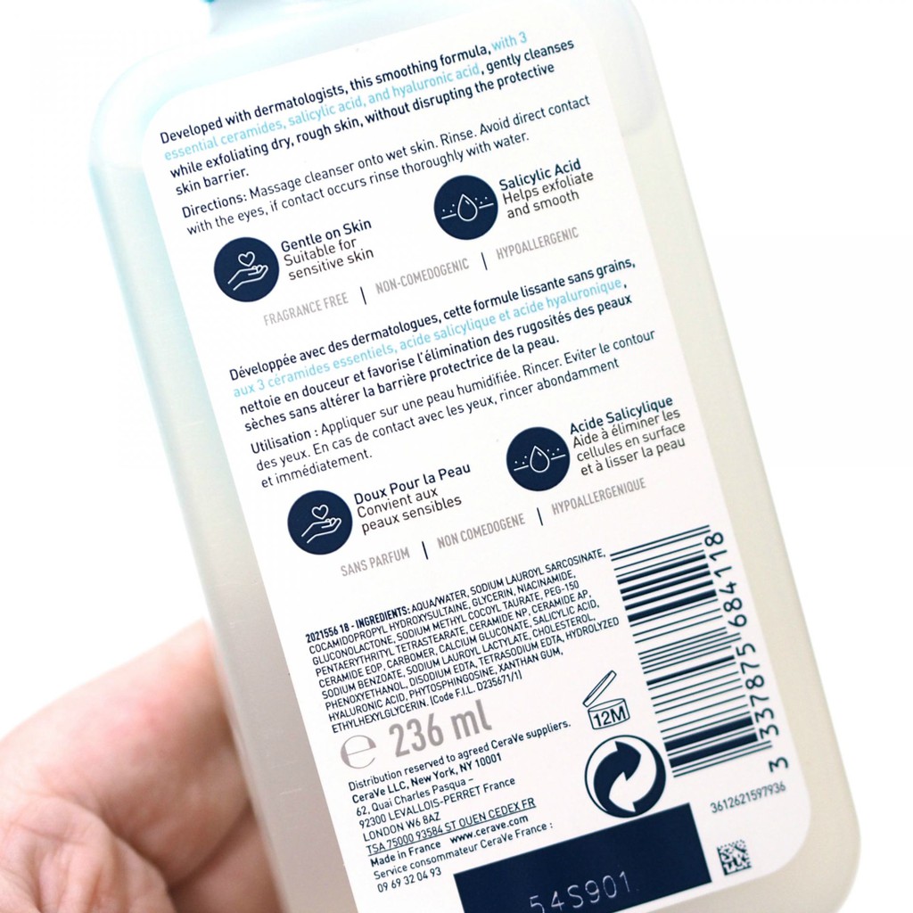 cerave smoothing cleanser ingredients