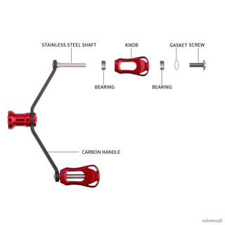 Kawa New Fishing Reel Handle Rocker With Carbon Knob For Shimano Daiwa