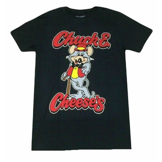 ผ้าฝ้ายคอกลมTop Quality Tshirts Chuck E Cheeses Clic Pose T-Shirt Mens Pizza Retro Restaurant Tee Summer funny t-shirtfr