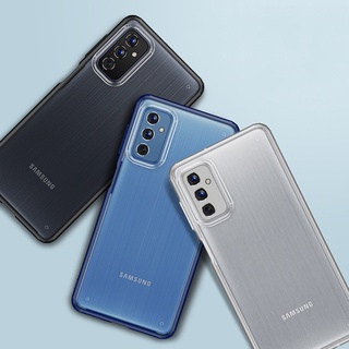 Samsung Galaxy M52 5G เคสแข็ง ขอบซิลิโคนนิ่ม พลาสติกแข็ง เคลือบด้าน หินทราย ด้านหลัง ป้องกันการตก เคส