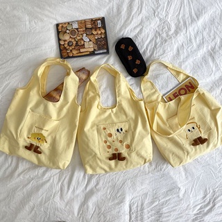 Yellow Breakfast shopping bag ช็อปปิ้งแบ็กสีเหลืองสุดคิวท์