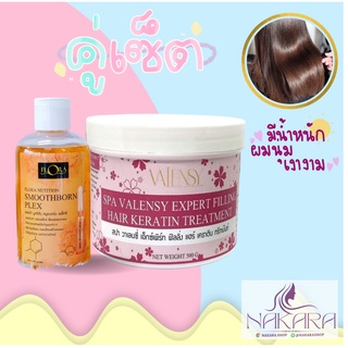 คู่เซ็ต ผม นุ่ม หอม เงา &gt;&gt; เชื่อมแกนผมFLORA +วาเลนซี่ ทรีทเม้นท์ (กลิ่นหอมดอกไม้)