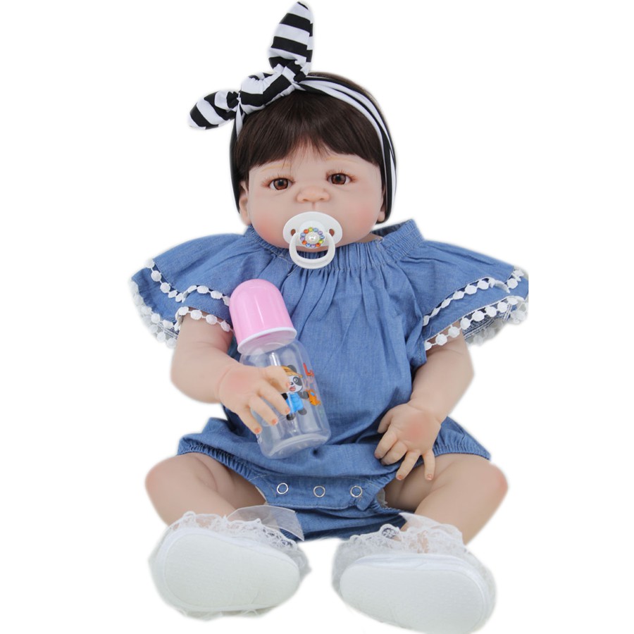 Bzdoll Cm Full Silicone Body Reborn Baby Doll Like Real Inch Newborn Girl