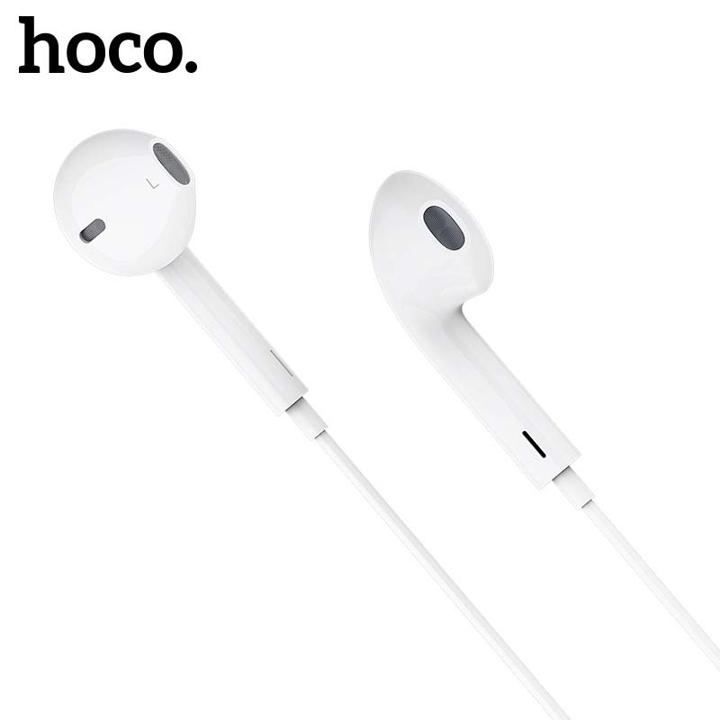 HOCO หูฟัง เสียบสายต่อบลูทูธ BT5.0 หูฟังมีไมค์ในตัว แบบ in-ear รับสายได้ คุยสายได้ มี 2 สี ขาว และ ดำ หูฟังบลูทูธ hc3