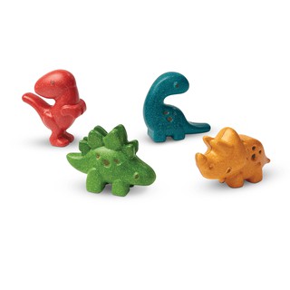 PlanToys ของเล่นไม้ แปลนทอยส์ ตุ๊กตาไดโดนเสาร์ DINO SET (1y+)