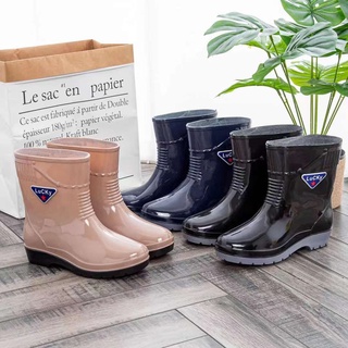 New bota women's plain rainy season non-slip rain boots (ADD SIZE)