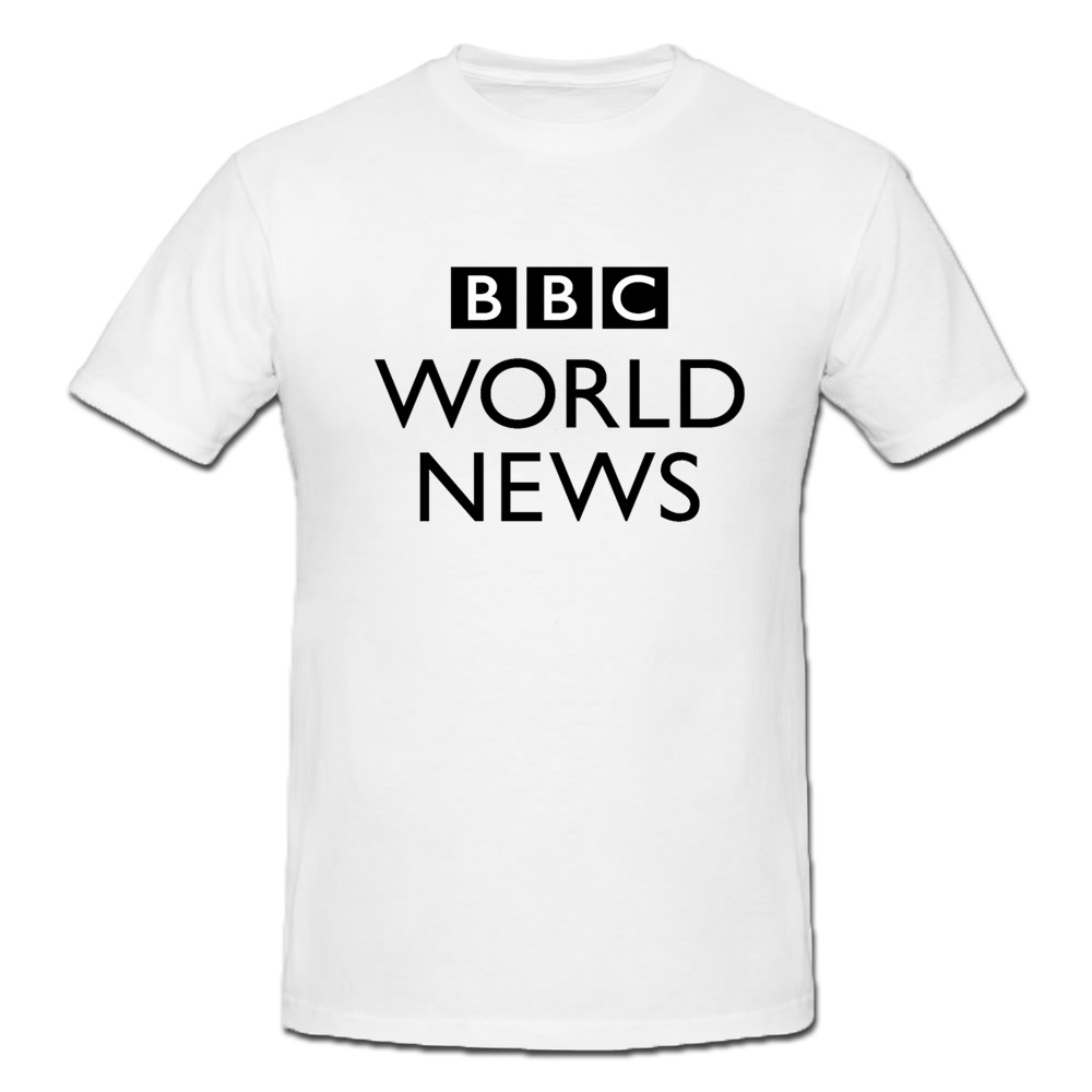 BBC World News Tshirt Unisex ผ้าฝ้ายคุณภาพสูง 100%