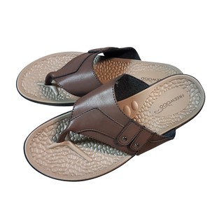 FREEWOOD SANDALS รองเท้าแตะแบบหนีบ รุ่น 23-278 สีดำ / สีน้ำตาล (BLACK / BROWN)