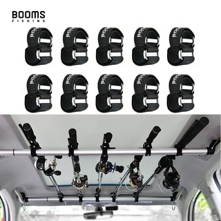 Booms สายรัดคันเบ็ดตกปลา RB2 พร้อมอุปกรณ์ห่อ เพื่อความปลอดภัย (10 ชิ้น)