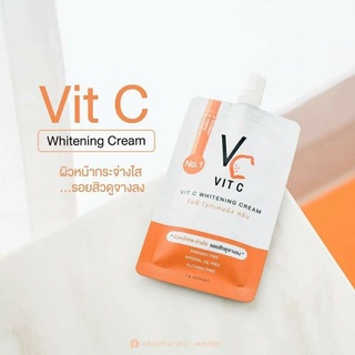 แท้💯% ครีมวิตซีน้องฉัตร แบบซอง 🍊RATCHA Vit C Whitening Cream🍊 1ซอง บรรจุ 7กรัม