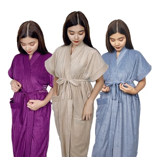 ชุดคลุมอาบน้ำ รุ่นผ้าขนหนู ขนาดฟรีไซส์ มี12สี ใส่คลุมชุดว่ายน้ำได้ (สินค้าพร้อมส่ง)