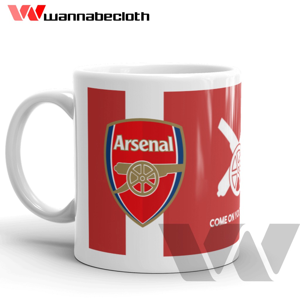 Arsenal Mug Arsenal Glass Ball Mug Ball Glass แก้วที่กําหนดเองแก้วที่ไม่ซ้ํากัน Arsenal Come On You 