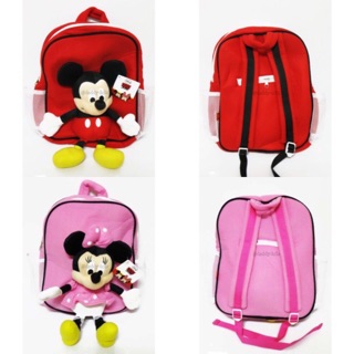 กระเป๋าเป้ ติดตัว Mickey มิกกี้ &amp; Minnie มินนี่ 10นิ้ว