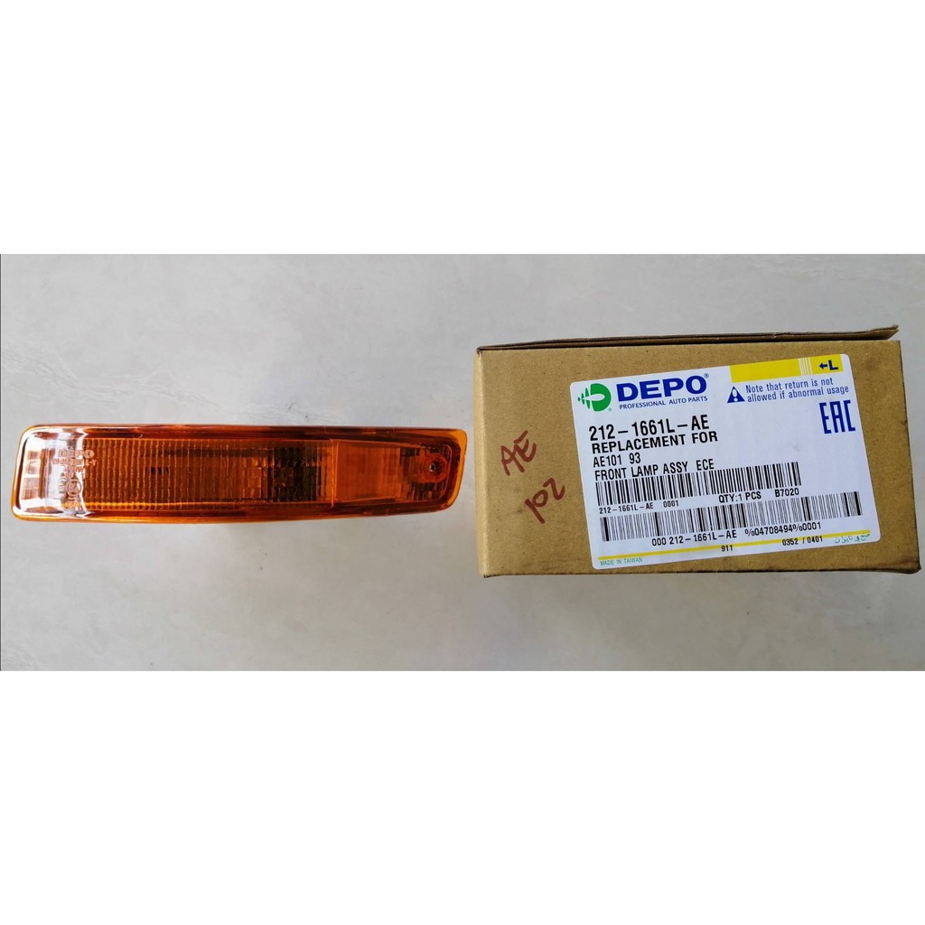 ไฟหรี่กันชน TOYOTA AE102 ดวงสั้น ข้าง LH DEPO ไต้หวัน ราคาดวงละ 250บาท