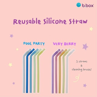 Bbox Reusable Silicone Straw เซ็ตหลอดซิลิโคน