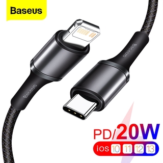 Baseus สายชาร์จ USB Type C 20W PD ชาร์จเร็ว สําหรับ iPhone 13 12 Pro Xs Max MacBook iPad Pro Type C