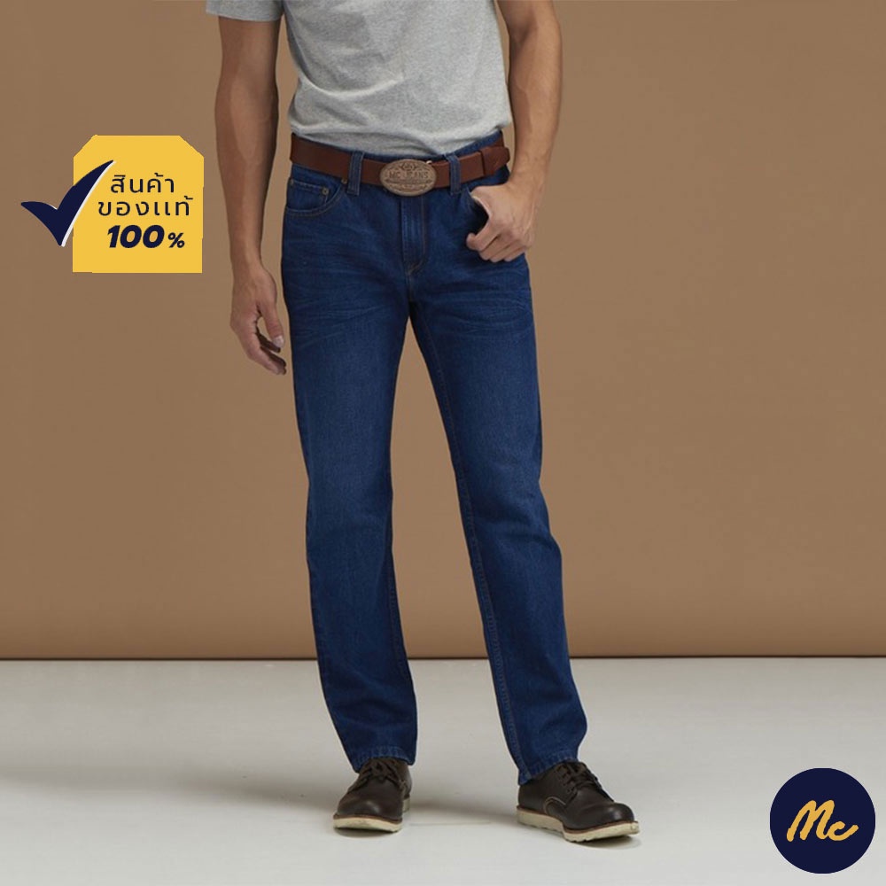 Mc JEANS กางเกงยีนส์ แม็ค แท้ ผู้ชาย กางเกงขายาว ทรงขากระบอก สีบลูยีนส์ ทรงสวย MBI2145