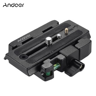 Andoer ขาตั้งกล้องถ่ายวิดีโอ Quick Release Clamp Adapter พร้อมแผ่นเพลทด่วน