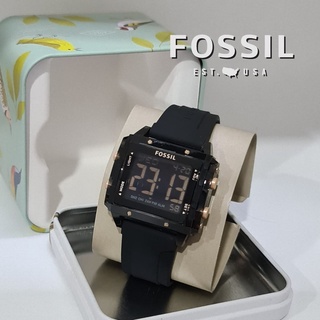 นาฬิกาข้อมือ F-OSSlL TRANSPARANT ANALOG สายเชือกยาง ขนาด 3.5 ซม. พร้อมกล่อง สําหรับผู้หญิง