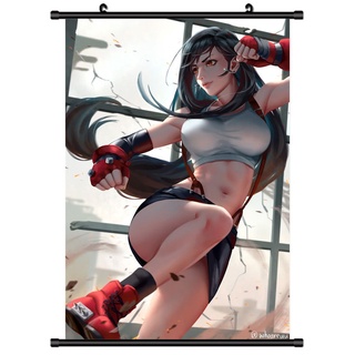 Final Fantasy VII Tifa Lockhart โปสเตอร์ผ้า สําหรับตกแต่งบ้าน ของขวัญ