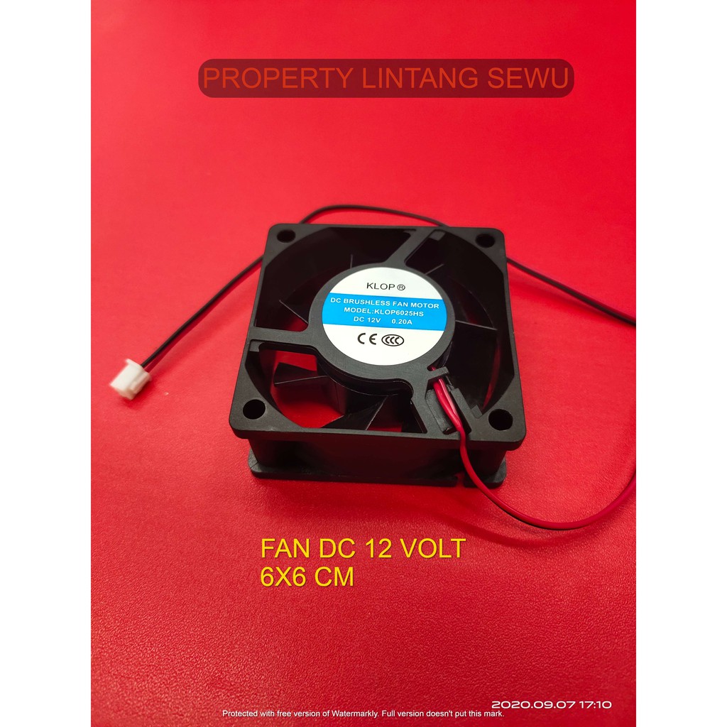 พัดลม DC 12V 6X6CM พัดลม dc 12V 6 x 6 ซม