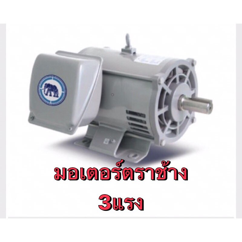 มอเตอร์ THAISIN ตราช้าง ไทยสิน   มอเตอร์ไฟฟ้า 3แรง 220V ใช้เป็นอะไหล่  ปั้มน้ำ โรงสี เครื่องใช้ไฟฟ้า