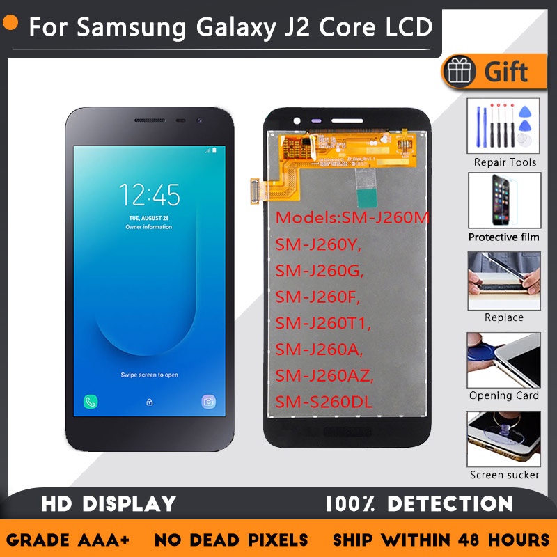 5.0 "LCD สําหรับ Samsung Galaxy J2 Core 2018 SM-J260F จอแสดงผล Touch Glass Screen Assembly สําหรับ J