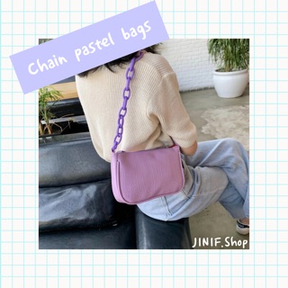 พร้อมส่ง ‼️ Chain pastel bags กระเป๋าสะพายข้าง