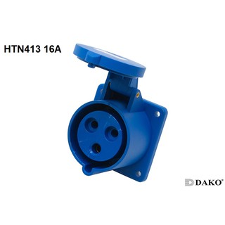 "Dako" Power Plug (เพาเวอร์ปลั๊ก) รุ่น HTN413 16A 220V-250V 3Pin IP44 ตัวเมีย แบบติดฝั่งตรง