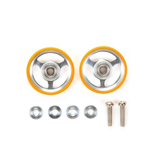 Tamiya 95349 17mm Aluminum Rollers w/Plastic Rings (Orange)