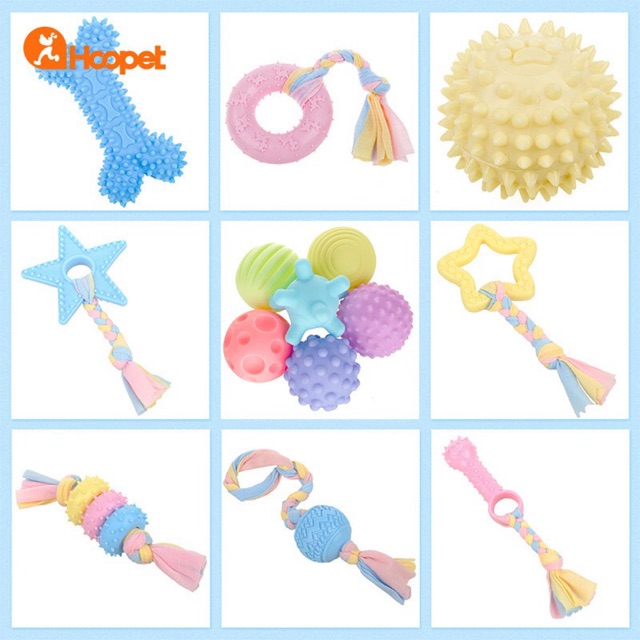 ของเล่นหมา ของเล่นเชือก หมาเล็ก สุนัขกลาง Dog Toy, Rubber Toy พลาสเทล