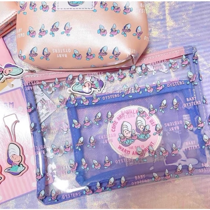 เซท กระเป๋า 2ใบ Disney Little Oyster 💜🐚 Alice in Wonderland ดิสนีย์ ใส่ดินสอ ใส่เหรียญ เครื่องสำอาง