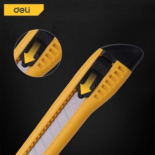 Deli ​คัตเตอร์ มีดคัตเตอร์ อเนกประสงค์ คัตเตอร์จิ๋ว 18mm พกพาง่ายๆ มีดคัทเตอร์โลหะผสมเหล็ก Cutter