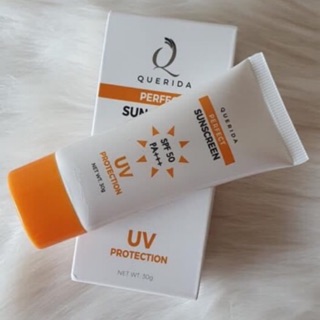 Querida Perfect Sunscreen SPF50 PA++ ครีมกันแดด ป้องกันรังสี UVA,UVB ทาแล้วผิวไม่ขาว,ไม่วอก