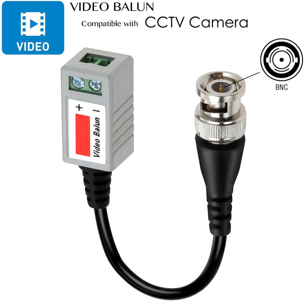 สายเคเบิลรับส่งสัญญาณวิดีโอ CCTV BNC ขนาดเล็ก 1 คู่ (2 ชิ้น)