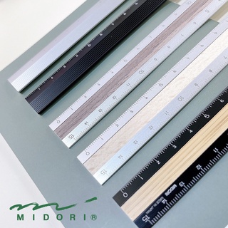 Midori Aluminum Ruler ไม้บรรทัดอะลูมิเนียม  ขนาด 15 ซม. มีให้เลือก 3 สี