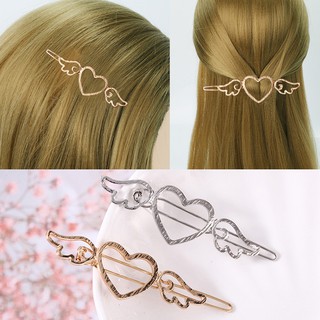 เครื่องประดับผม กิ๊บ กิ๊บติดผม กิ๊บหัวใจ สีเงิน-ทอง duckbill Korean style กิ๊บติดผมนางฟ้า ❤พร้อมส่ง❤