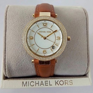 Michael Kors Ladies Mini Parker Analog Dress Brown Leather Watch MK2464 สายสีน้ำตาล สวยเก๋มากค่ะ ใส่ได้กับทุกชุดเลยจ้า