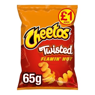 ⚡ชีโตส ทวิส รส เฟลมิน ฮอต 65 กรัม / Cheetos Twisted Flaming Hot 65g🍿