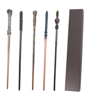 ไม้กายสิทธิ์คอสเพลย์ Harry Potters Wand Hermione Ron Voldemorts Wand แกนโลหะ