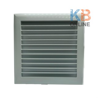 ฝาลมกลับ ใบชั้นเดียว พ่นสีขาว ขนาดคอใน 10 x 10 นิ้ว  Return air grille, single layer, white spray, neck size in 10 x 10