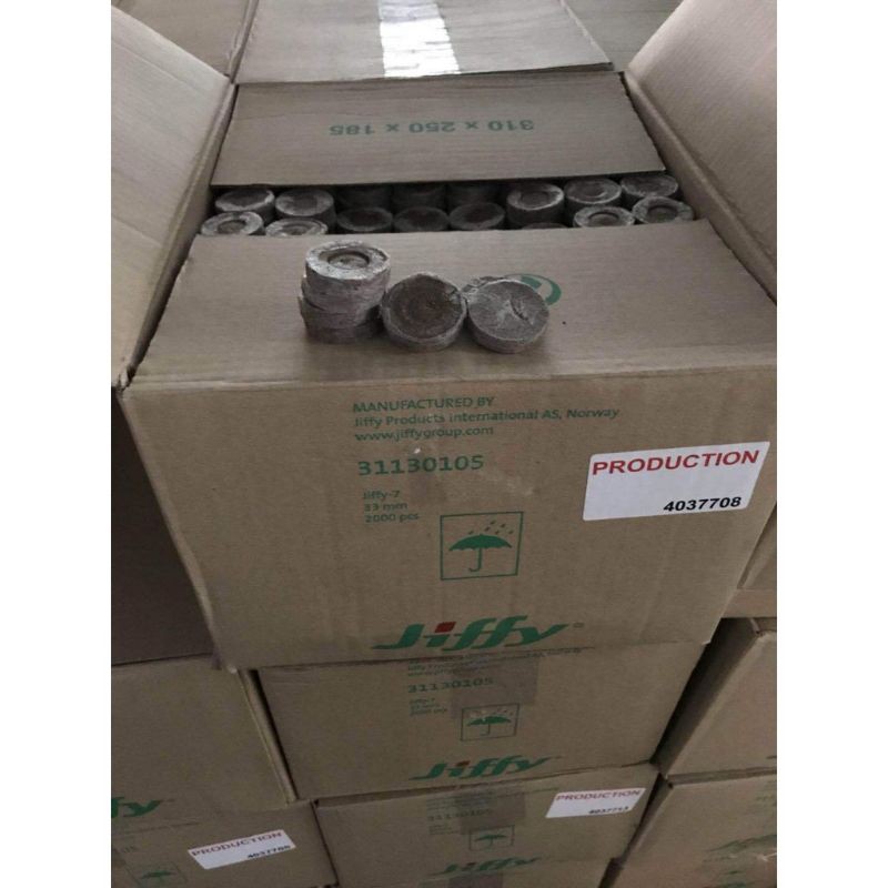 พีทมอส อัดก้อน ขนาด 30 มม. ยกลัง (2000ชิ้น) Jiffy Peat Pellet
