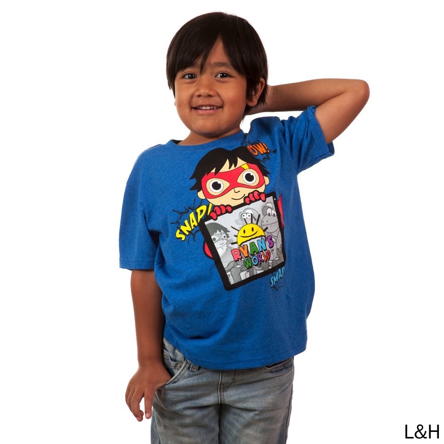 Ryan Toys Review Kids เสื้อยืด 100% สําหรับเด็กชายและเด็กหญิง เสื้อยืดลายการ์ตูน