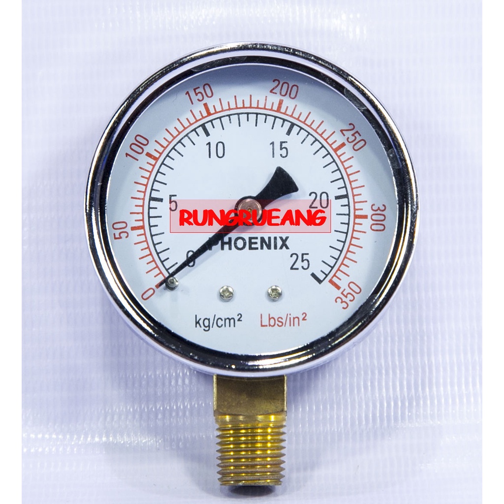 PHOENIX Industrial Grade เกจวัดแรงดัน pressure gauge หน้าปัด 2.5 นิ้ว 2 ...