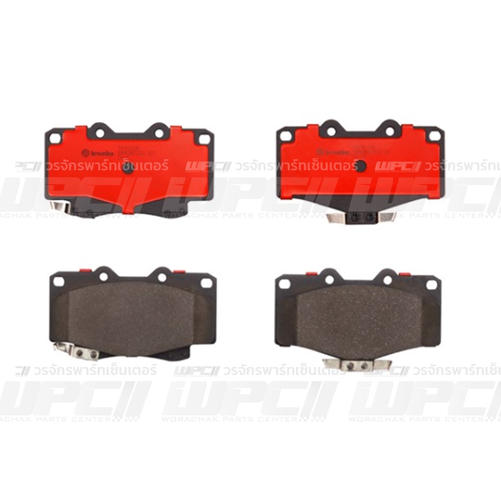 BREMBO ผ้าเบรคหน้า MIGHTY-X 4WD ปี90-98, MIGHTY-X PLUS, TIGER 4WD ปี99-04, SPORTRIDER, LAND PRADO (B