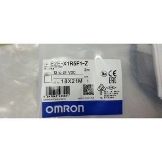 สินค้าใหม่ Senser รุ่น E2E-X1R5F1-F 8มิล 3สาย PNP NO ไฟ 12-24VDC Omron