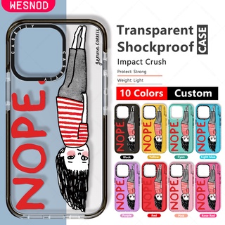 กันกระแทกใสแข็งแฟชั่นเคสโทรศัพท์มือถือ ลายศิลปิน Gemma Correll NOPE Boy Illustrator สําหรับ IPhone 13 Pro Max 11 12 7 8 Plus 15 14 Xs X Xr Mini Se2020คุณภาพสูงใสบางนิ่มTpu Casetifyซิลิโคนยี่ห้อโทรศัพท์มือถือไอโฟนปกป้องฝาปิด